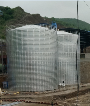 衡水粮食钢板仓的安装全过程不用热焊接